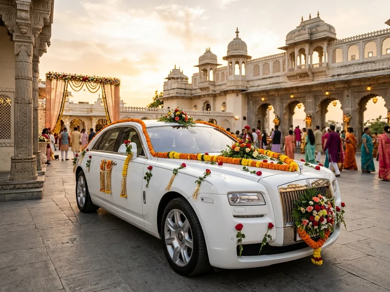 Wedding transport worthy of a royal Udaipur celebration